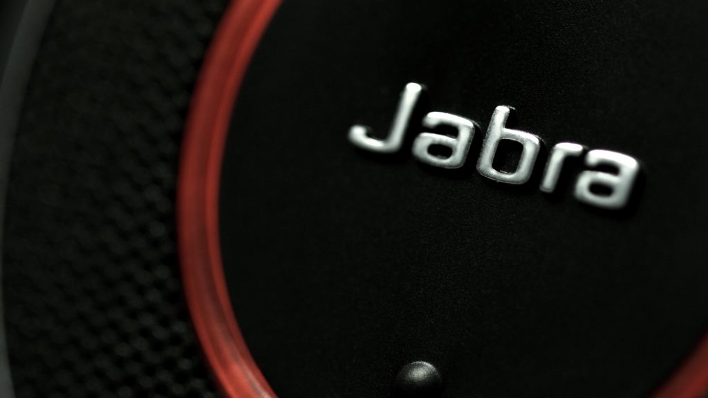 A close up of Jabra Headphones from our video production and product shoot for Jabra