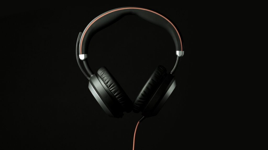 A close up of Jabra Headphones from our video production and product shoot for Jabra