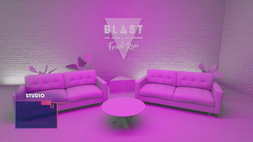 A walk through explainer video of the LA venue for the eSport event Blast pro Series - architecture 3d animation motion graphics